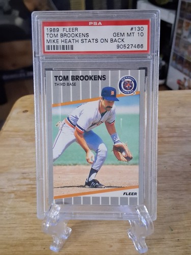 1989 Fleer Tom Brookens [Error] #130 card