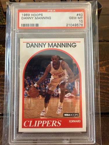 1989 Hoops Danny Manning #40 card