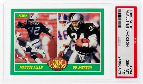 1989 Panini Score Bo Jackson, Marcus Allen #284 card