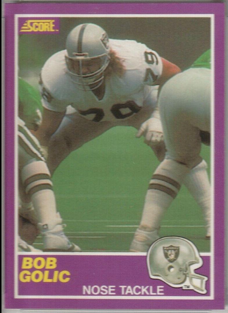 1989 Panini Score Supplemental Bob Golic #406S card
