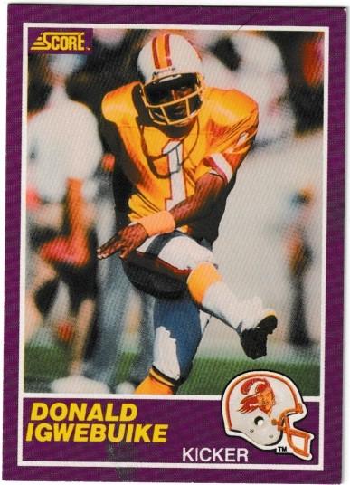 1989 Panini Score Supplemental Donald Igwebuike 23 #356S card