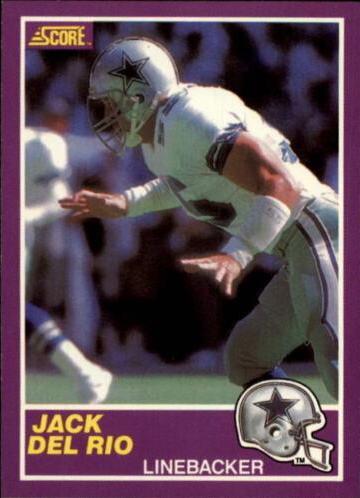 1989 Panini Score Supplemental Jack Del Rio #351S card