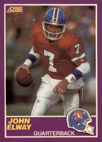 1989 Panini Score Supplemental John Elway #339S card