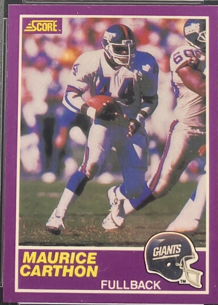 1989 Panini Score Supplemental Maurice Carthon #386S card