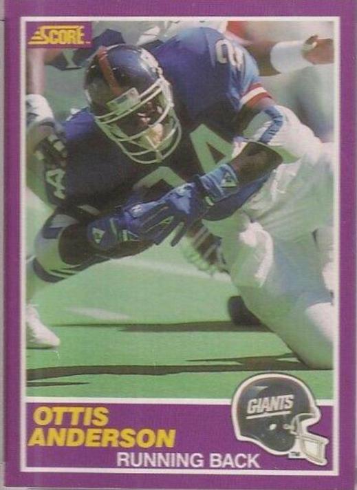 1989 Panini Score Supplemental Ottis Anderson #348S card