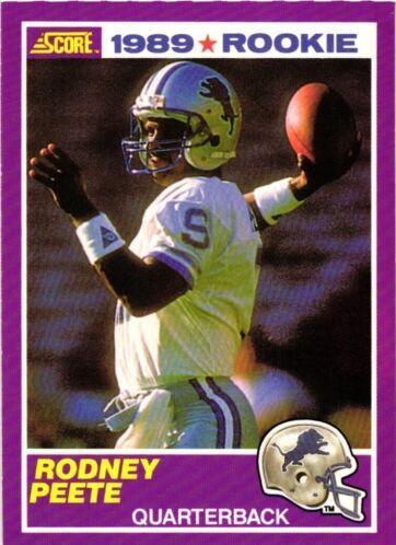1989 Panini Score Supplemental Rodney Peete #431S card