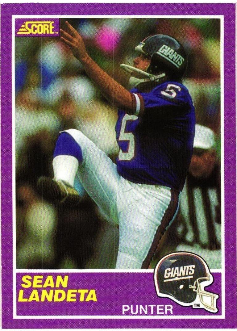 1989 Panini Score Supplemental Sean Landeta #371S card