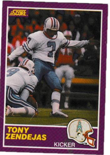 1989 Panini Score Supplemental Tony Zendejas #415S card