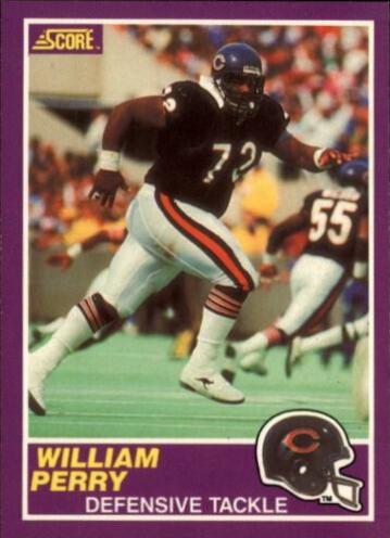 1989 Panini Score Supplemental William Perry #396S card