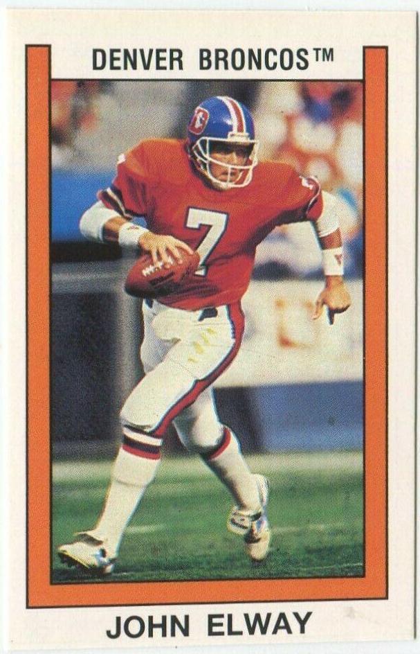 1989 Panini Sticker John Elway #263 card