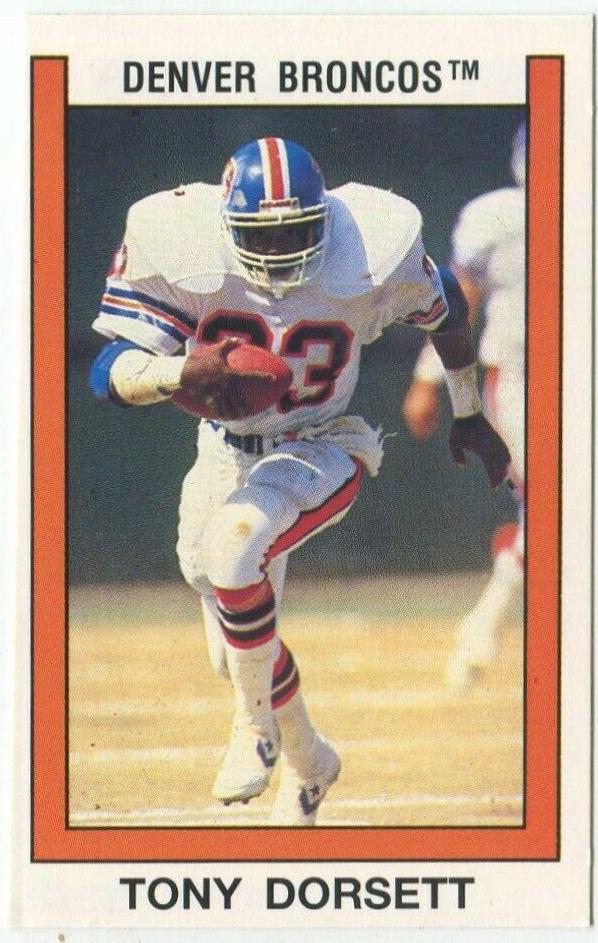 1989 Panini Sticker Tony Dorsett #268 card