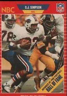 1989 Pro Set Announcers O.J. Simpson #29 card