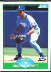 1989 Score George Brett [35] #75 card