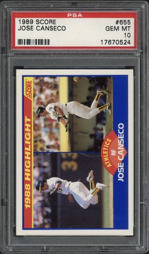 1989 Score Jose Canseco #655 card