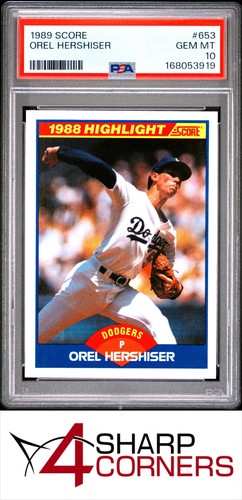 1989 Score Orel Hershiser #653 card