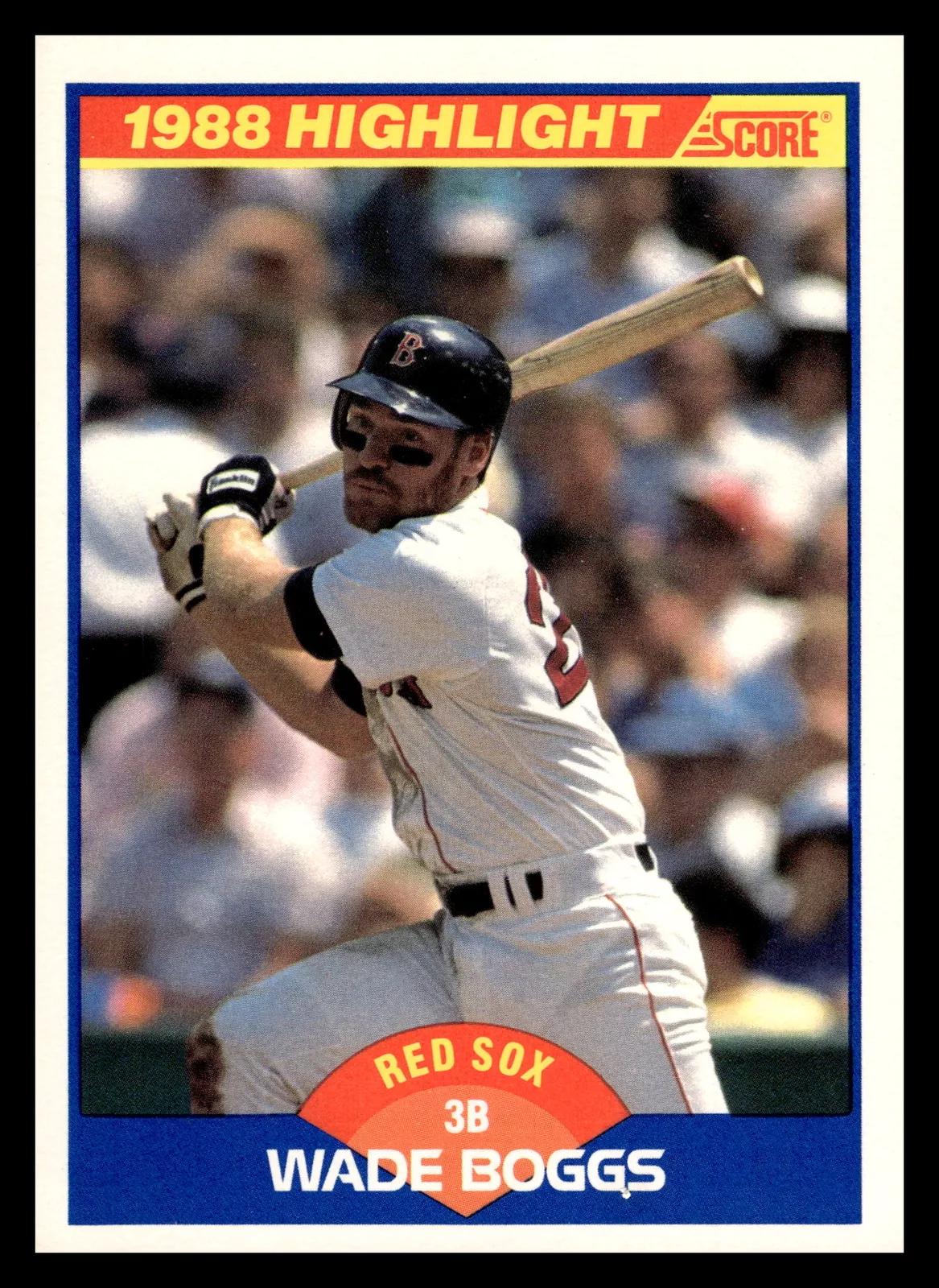1989 Score Wade Boggs #654 card