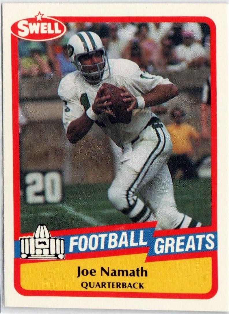 1989 Swell Greats Joe Namath #129 card