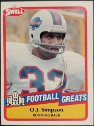1989 Swell Greats O.J. Simpson #127 card
