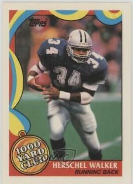 1989 Topps 1000 Yard Club Herschel Walker #2 card