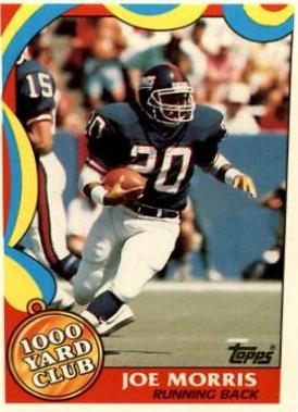 1989 Topps 1000 Yard Club Joe Morris #17 card