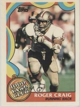 1989 Topps 1000 Yard Club Roger Craig #3 card