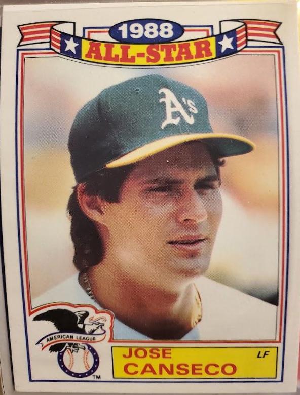 1989 Topps All Star Glossy Set of 22 Jose Canseco #6 card