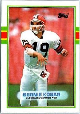 1989 Topps American/UK Bernie Kosar #3 card