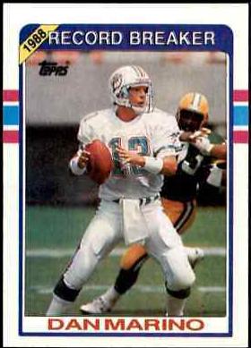 1989 Topps American/UK Dan Marino #33 card
