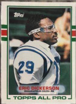 1989 Topps American/UK Eric Dickerson #15 card