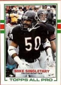1989 Topps American/UK Mike Singletary #11 card