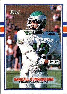 1989 Topps American/UK Randall Cunningham #22 card