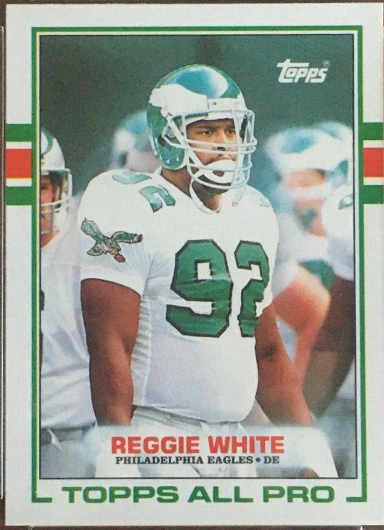 1989 Topps American/UK Reggie White #21 card