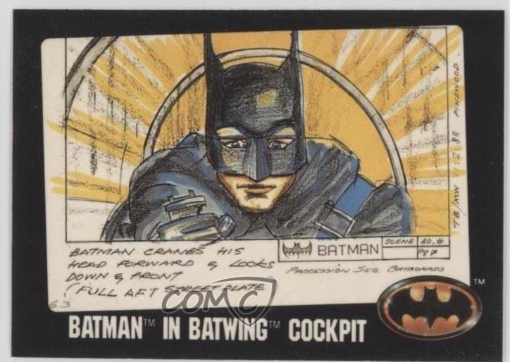1989 Topps Batman Bonus Batman in Batwing #A card
