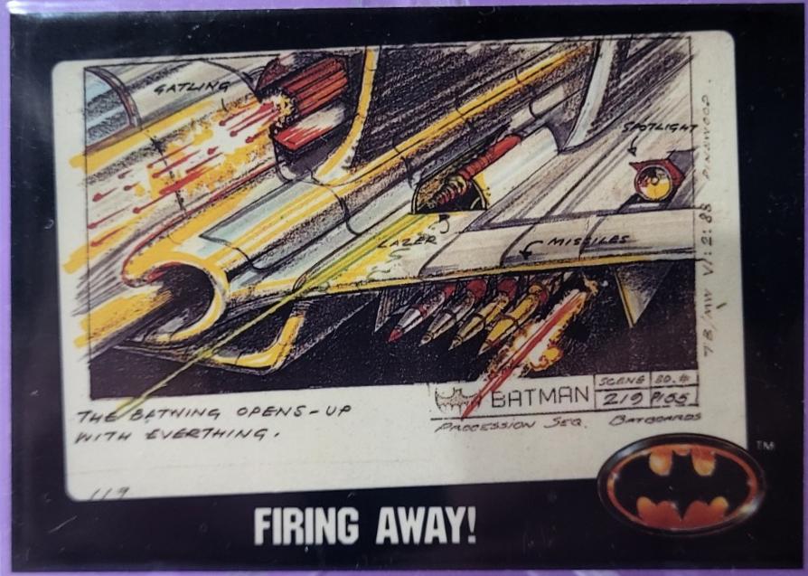 1989 Topps Batman Bonus Firing Away! #G card
