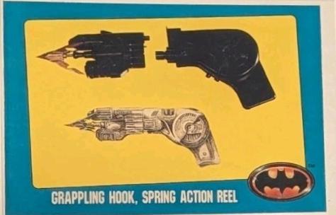 1989 Topps Batman Bonus Grappling Hook, Spring Action Reel #L card