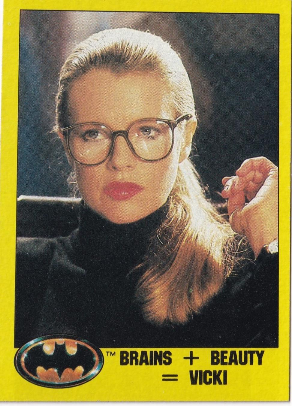1989 Topps Batman Brains + Beauty = Vicki #222 card
