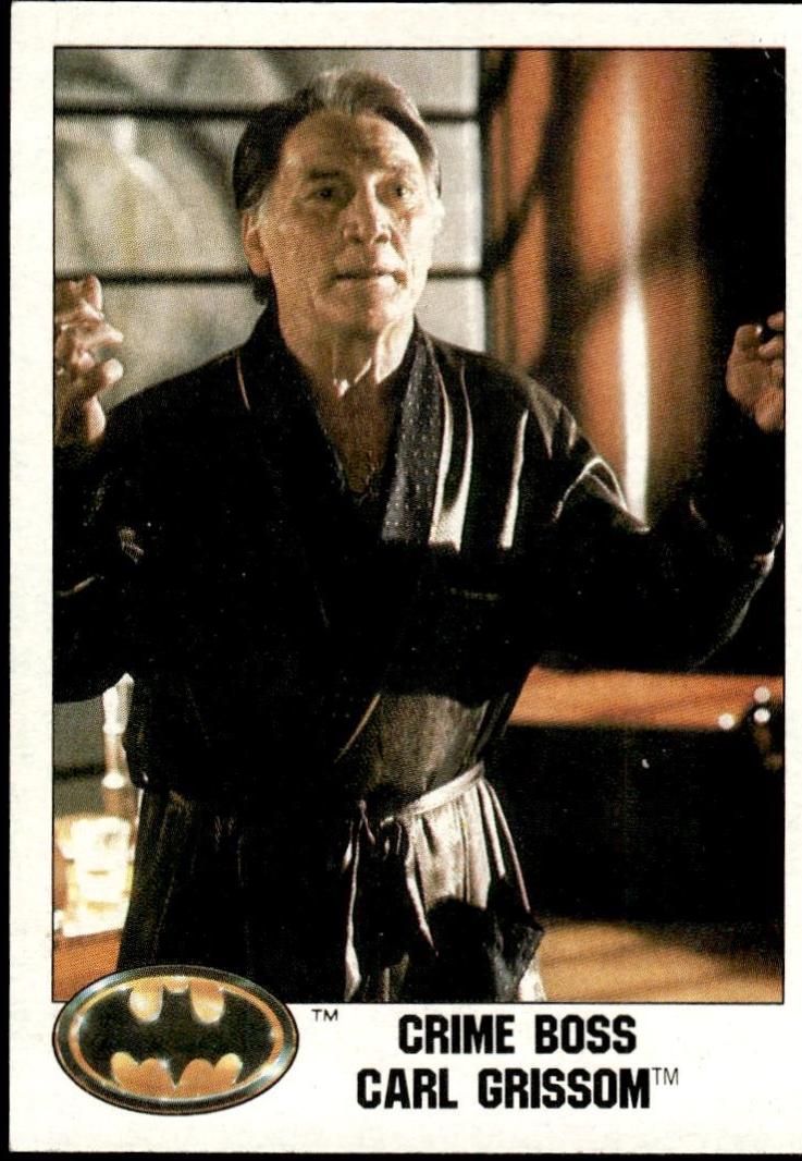 1989 Topps Batman Crime Boss Carl Grissom #11 card