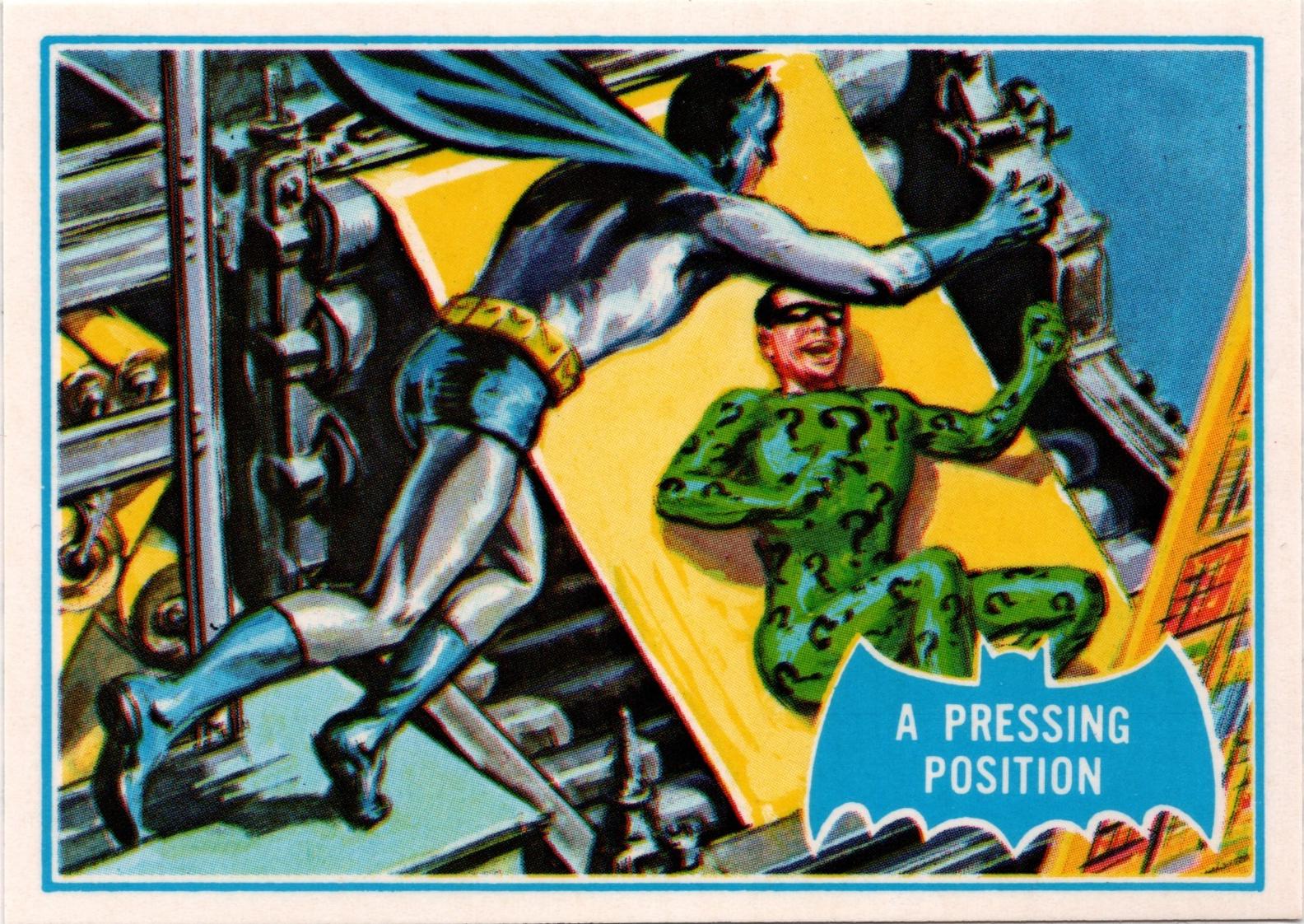 1989 Topps Batman Reissue A Pressing Position #36B card