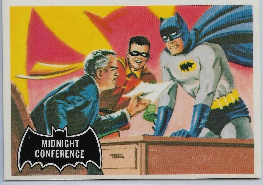 1989 Topps Batman Reissue Midnight Conference #4 card