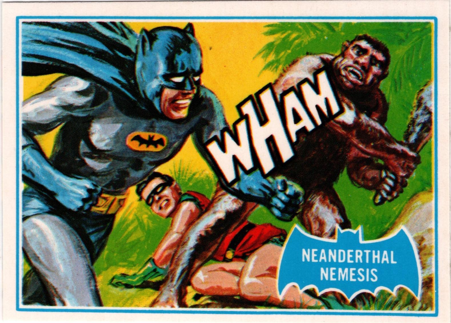 1989 Topps Batman Reissue Neanderthal Nemesis #14B card