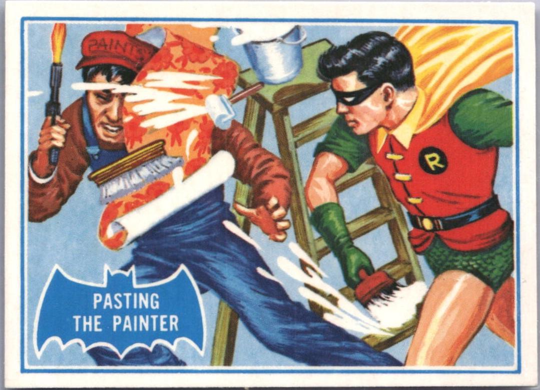 1989 Topps Batman Reissue Pasting the Painter #27B card