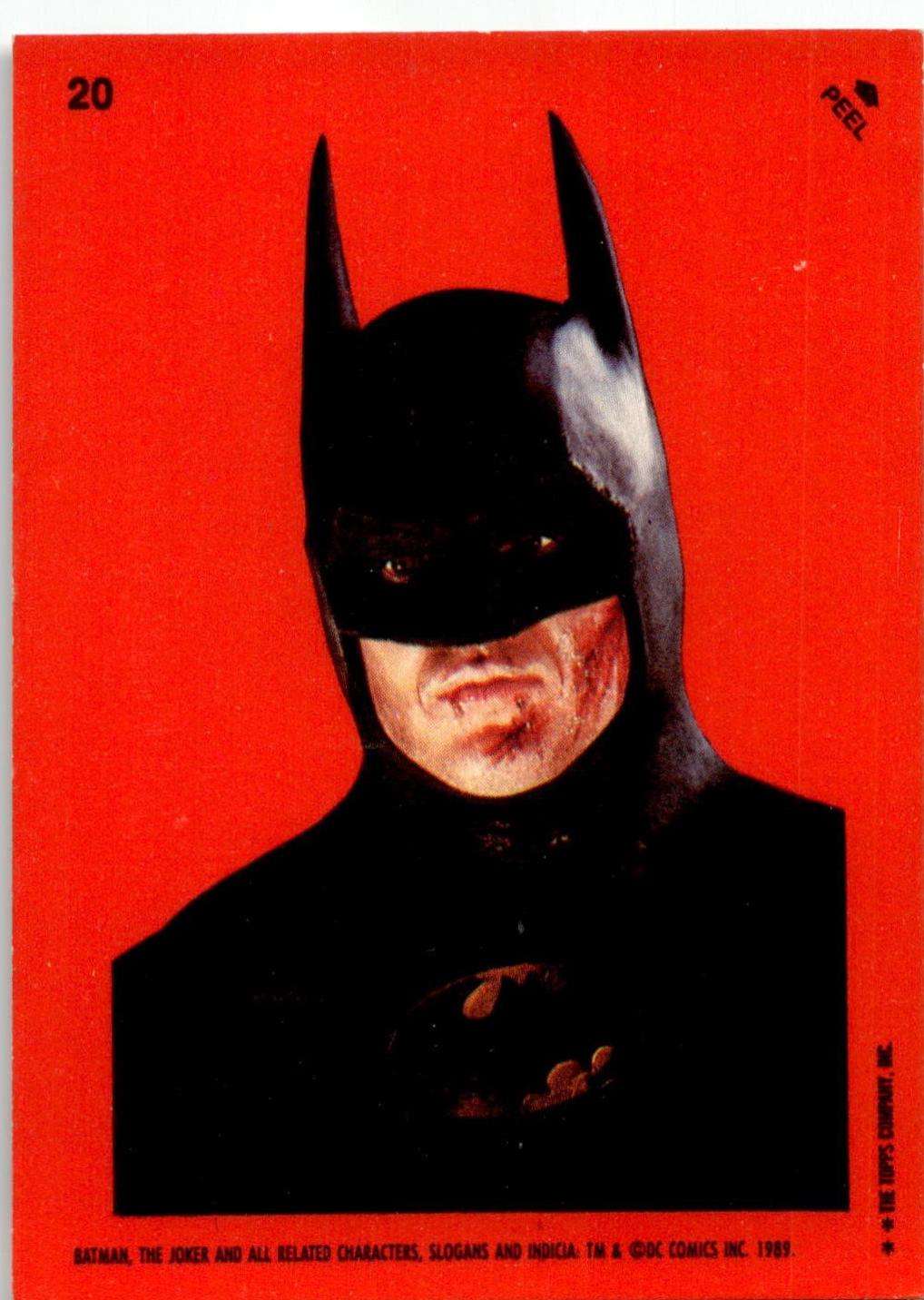 1989 Topps Batman Sticker Batman #20 card