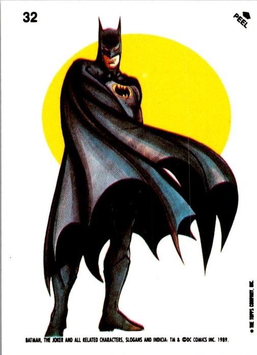 1989 Topps Batman Sticker Batman #32 card