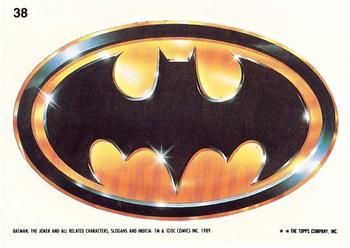 1989 Topps Batman Sticker Batman Logo #38 card