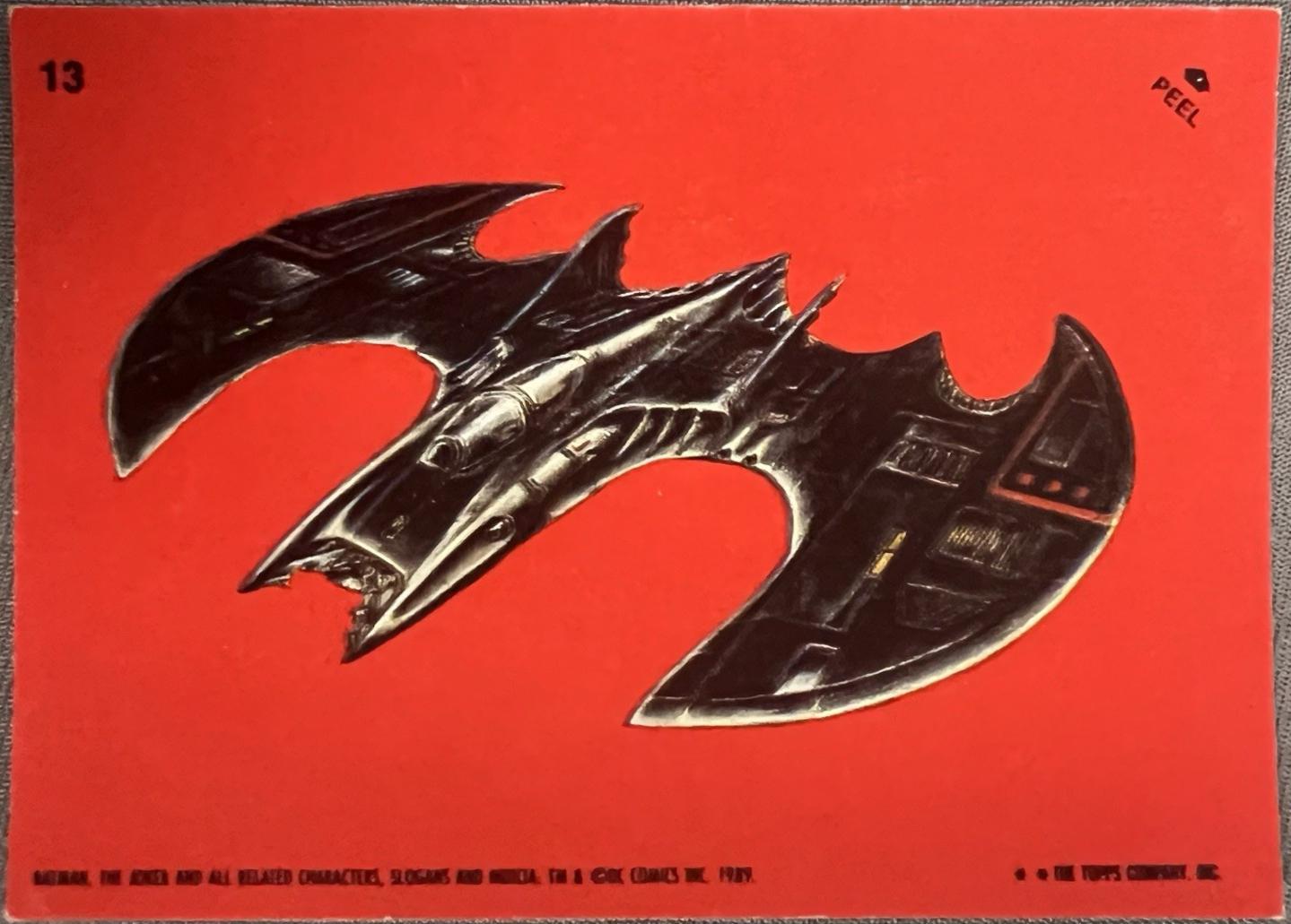 1989 Topps Batman Sticker Batwing #13 card