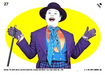 1989 Topps Batman Sticker Joker #27 card