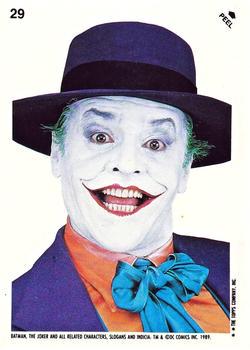 1989 Topps Batman Sticker Joker #29 card