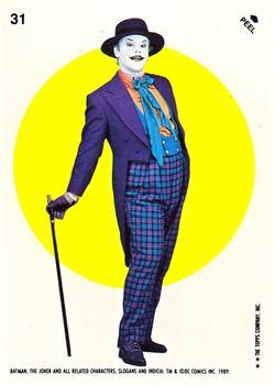 1989 Topps Batman Sticker Joker #31 card
