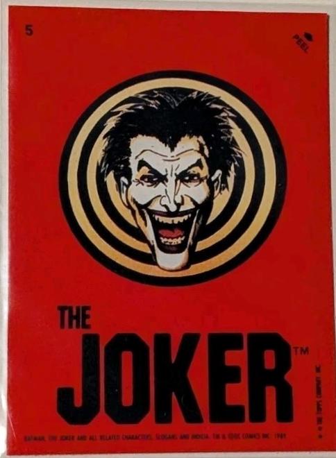 1989 Topps Batman Sticker Joker #5 card