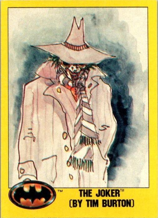 1989 Topps Batman The Joker by Tim Burton #196 card